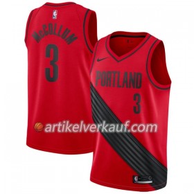 NBA Portland Trail Blazers Trikot CJ McCollum 3 Nike 2017-18 Rot Swingman - Herren